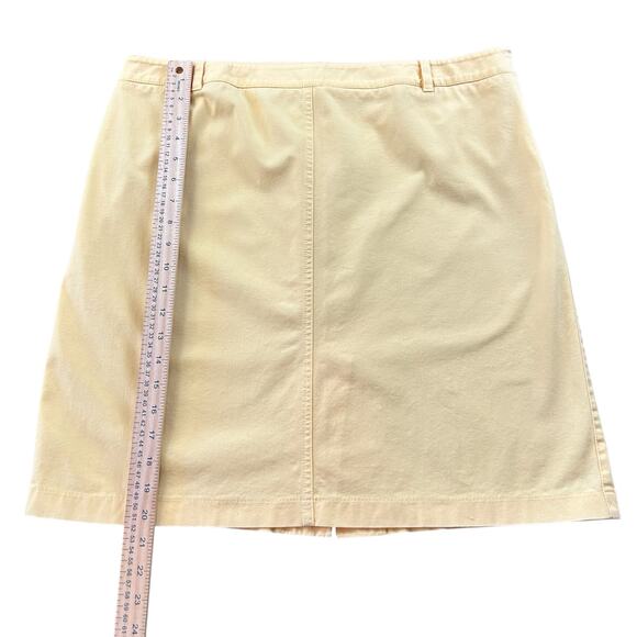 Adrienne Vittadini Classico Skirt Sze 12 Yellow A Line Casual Back Slit Colorful - Picture 10 of 12